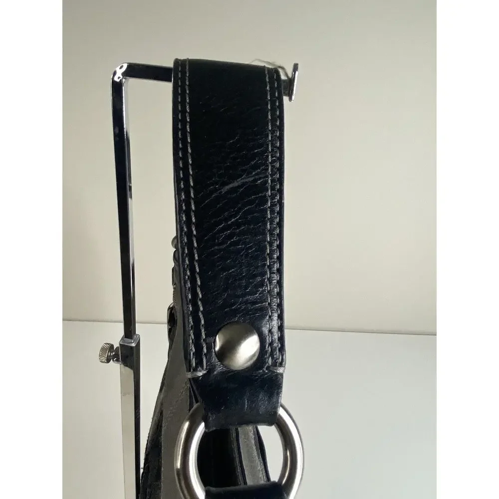 Coach Zoe Patchwork Silver Animal Print Black Gray Purse Suede Model f0873-12901 - Picture 12 of 16